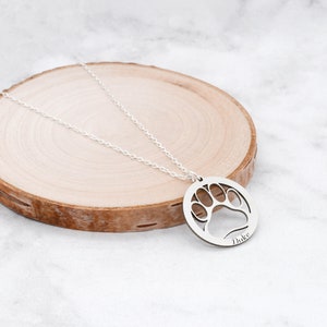 Gold Paw Print Necklace Dog Paw Necklace Dog Lover Gift Pet Lover Jewelry image 3