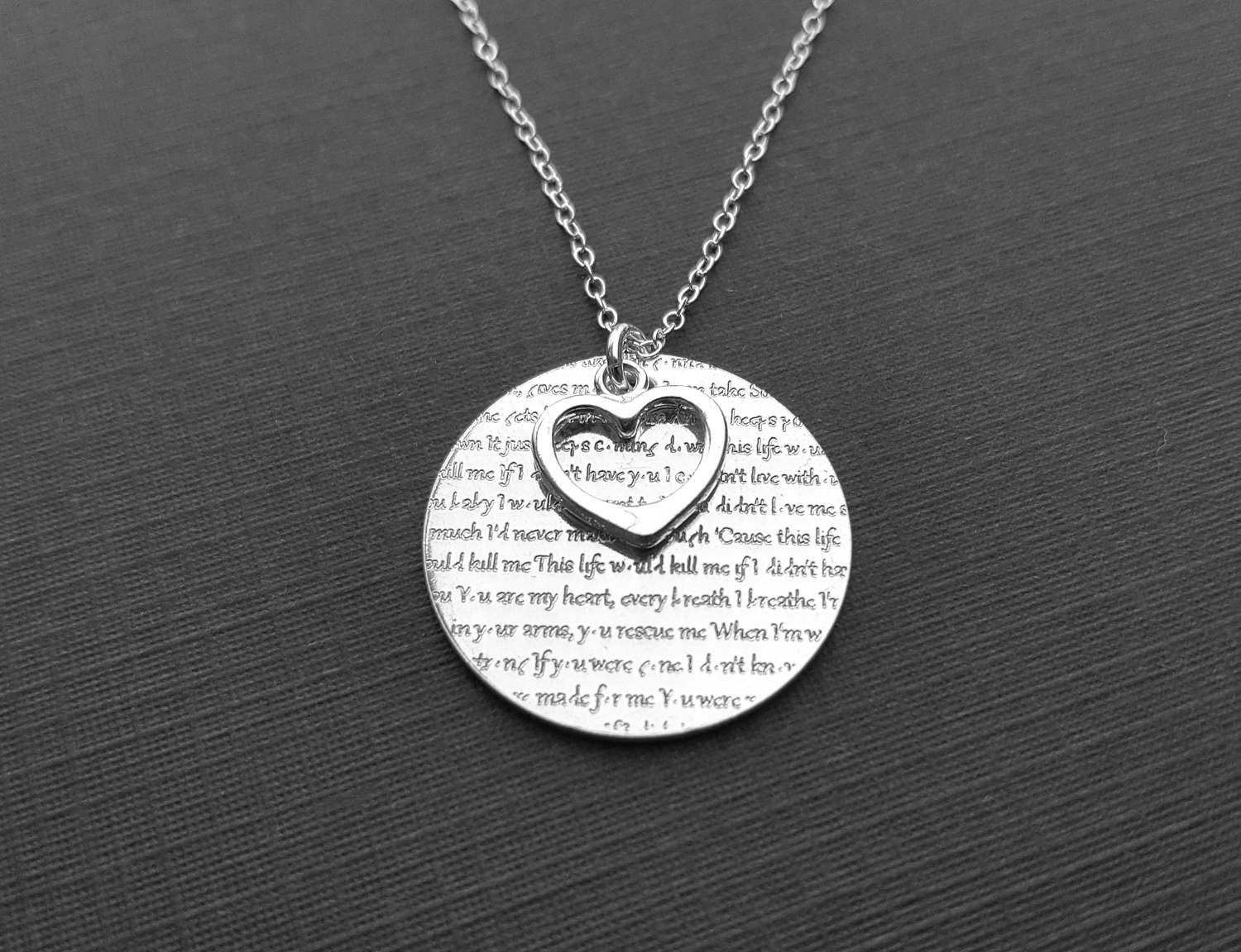 Anniversary Necklace Anniversary Gift For Her Wedding Vows Etsy