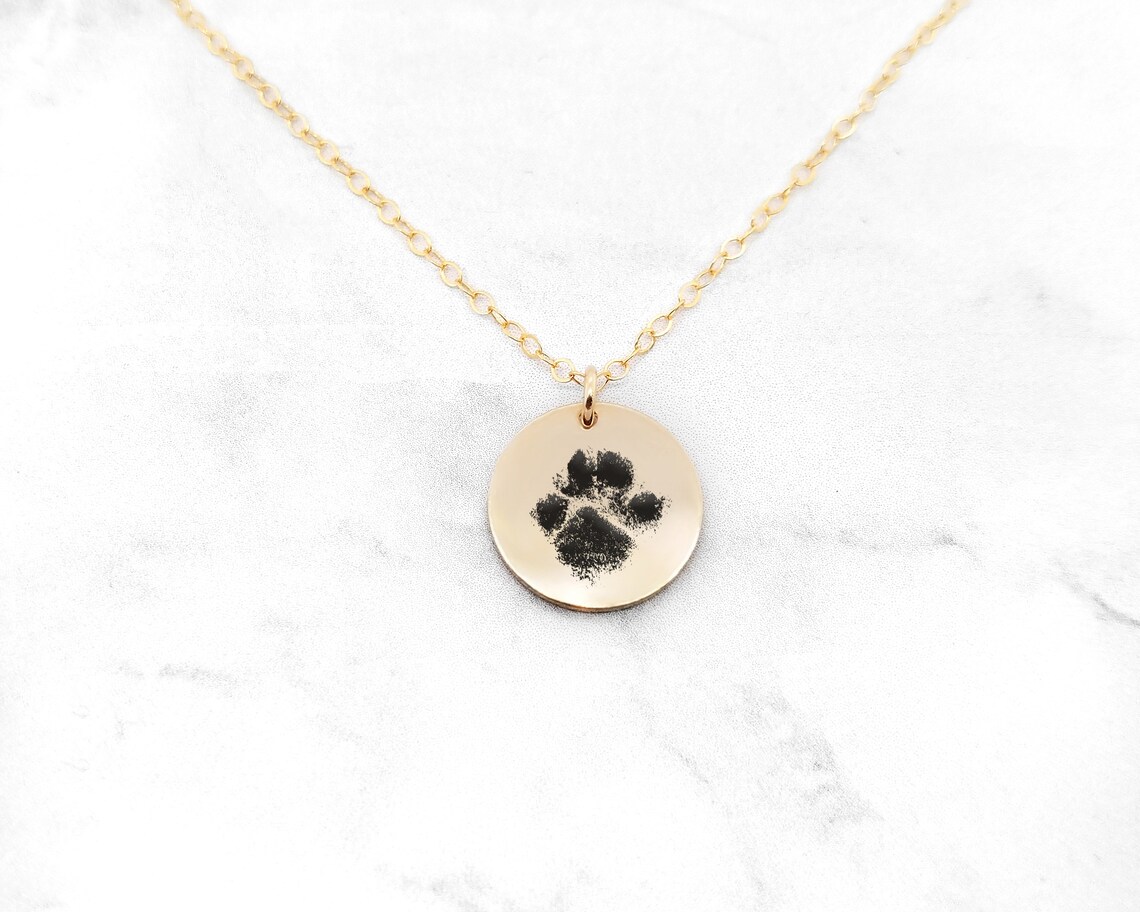 Custom Paw Print Necklace Dog Paw Necklace Your Actual Pet Etsy
