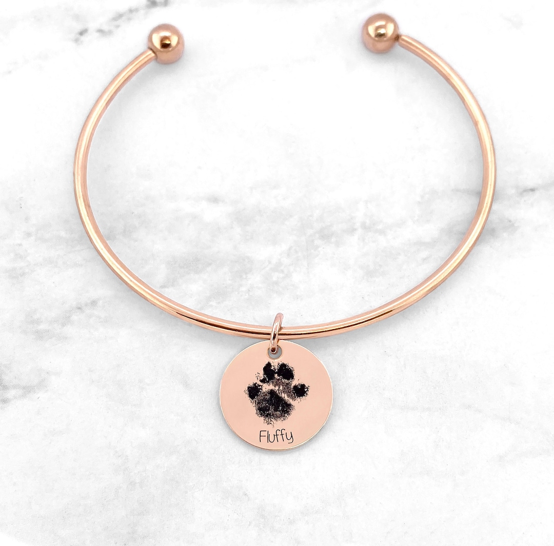 Custom Paw Print Bracelet • Your Actual Pet Paw Print Bracelet • Custom ...