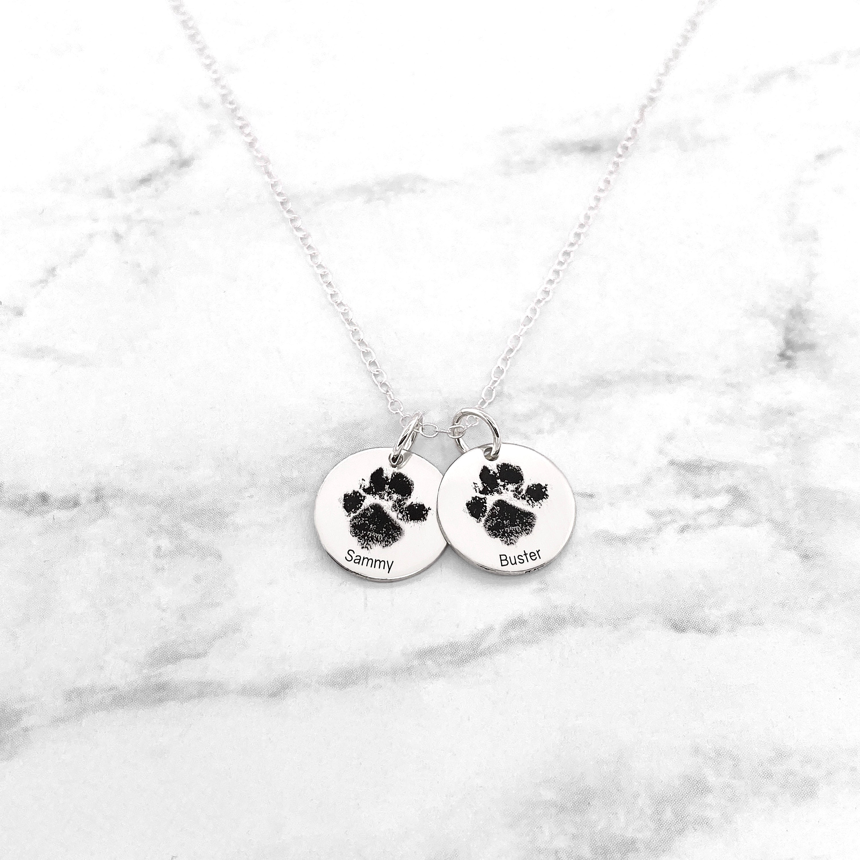 Etsy dog paw print necklace Clearance