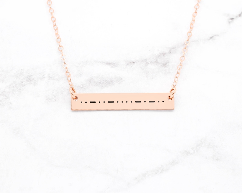 Morse Code Necklace • Secret Message in Morse Code • Custom Morse Code ...