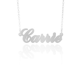 Carrie Name Necklace - A Personalized Name Necklace in Silver, Gold Or Rose Gold