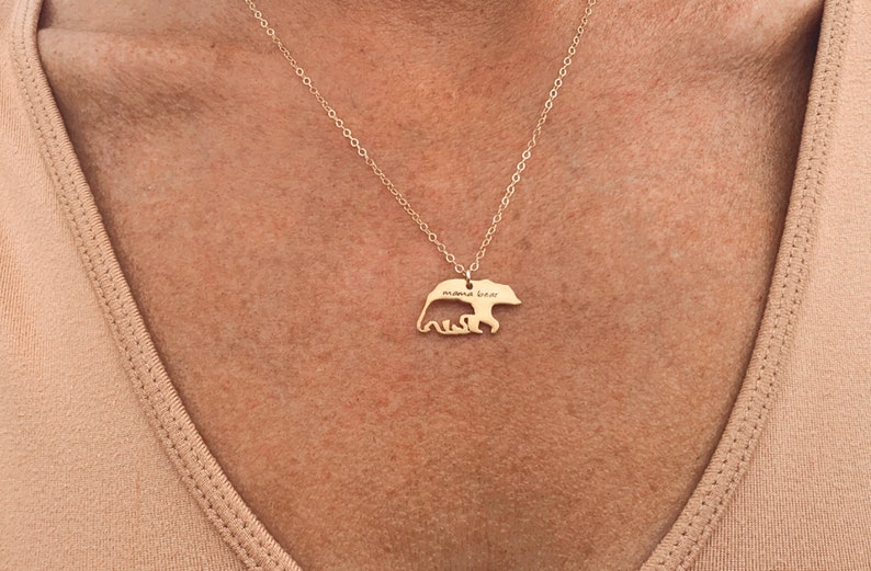 Mama Bear Necklace, Mom Necklace, Mother Necklace, Gift For Mom, Momma Jewelry, Gift For Her Charm, Mama Pendant image 4