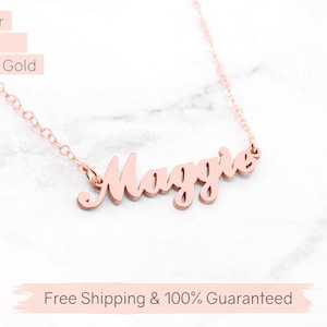 Personalized Name Necklace • Rose Gold Name Necklace • Custom Carrie Necklace • Gold Name Necklace • Silver Name Necklace
