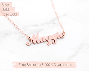 Personalized Name Necklace • Rose Gold Name Necklace • Custom Carrie Necklace • Gold Name Necklace • Silver Name Necklace