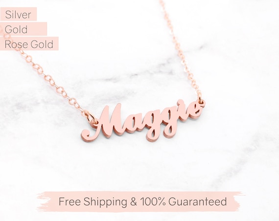 Carrie Name Necklace - Gold