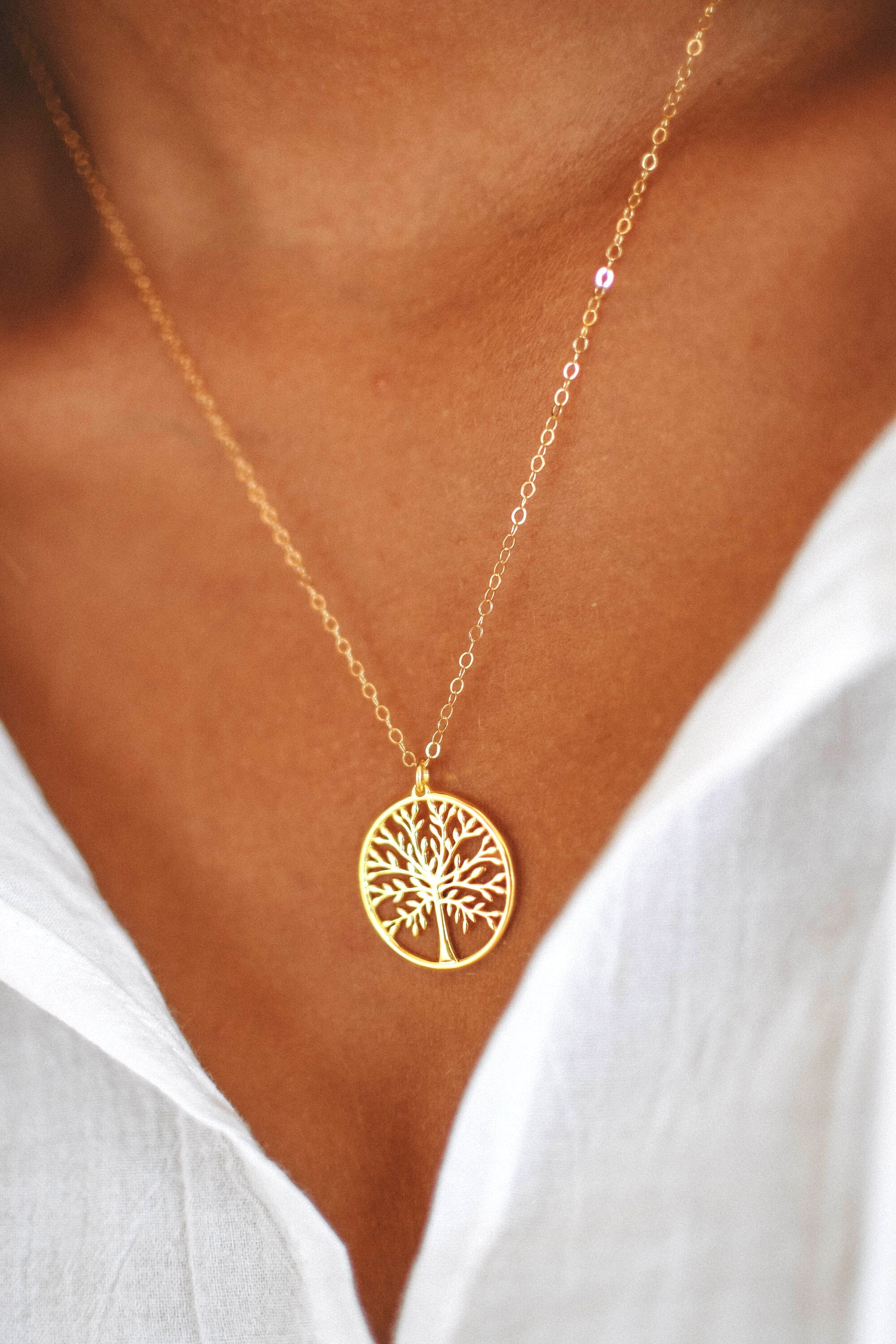 Collana Albero Genealogico • Albero genealogico • Collana Albero Della Vita • Collana Famiglia • Fascino Albero Della Vita