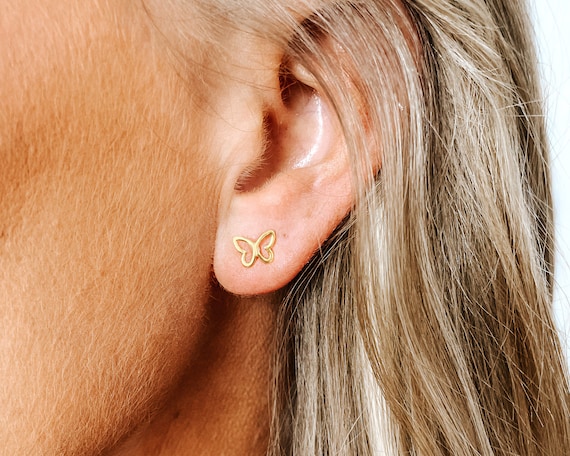 Butterfly outline earrings deals