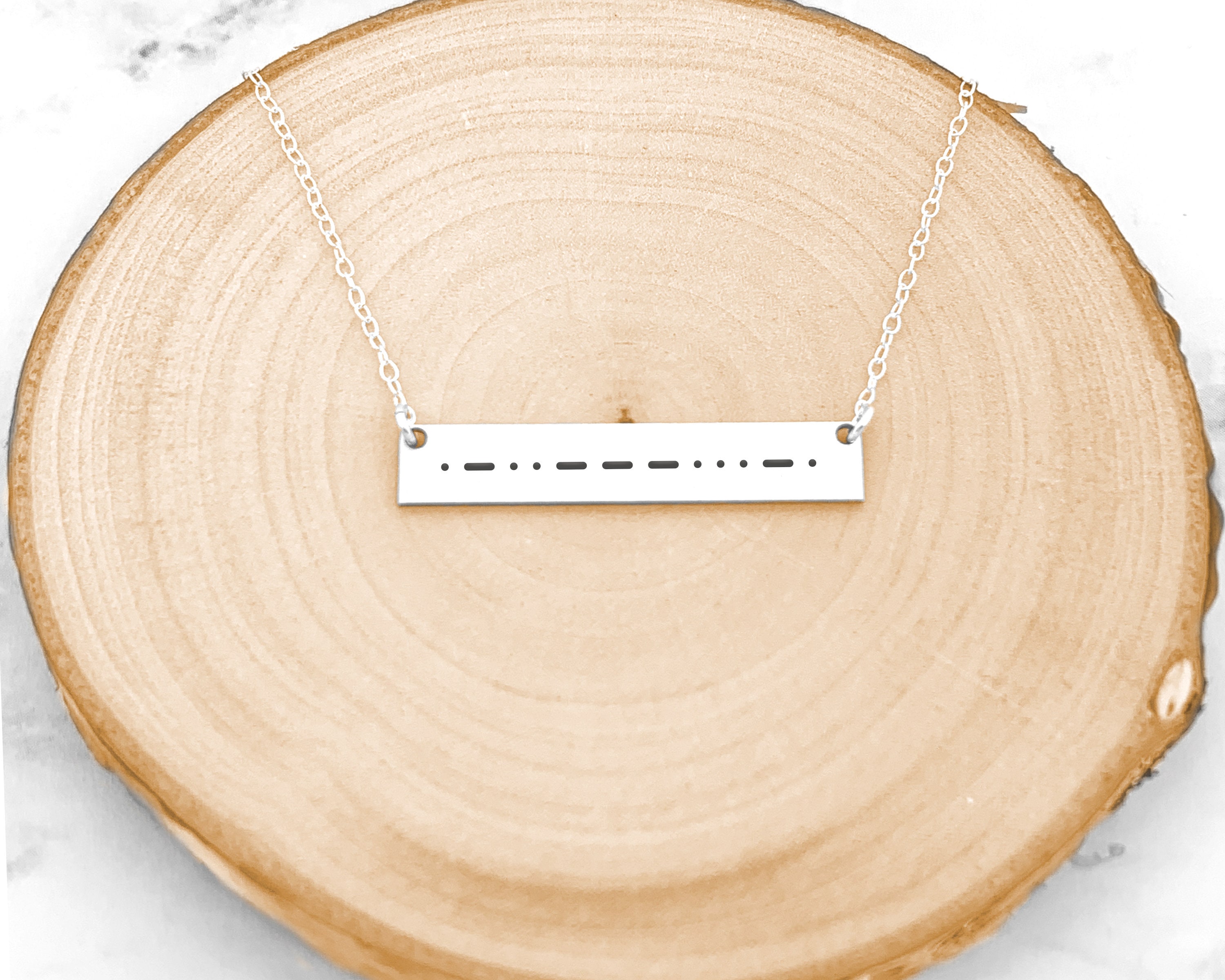 Morse Code Necklace • Secret Message In Morse Code • Custom Morse Code Necklace • Morse Code Jewelry