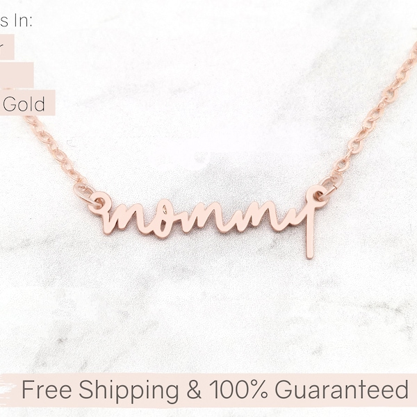 Custom Mommy Necklace • Mom Necklace • Mom Gift • Personalized Necklace For Mom • Mommy Jewelry