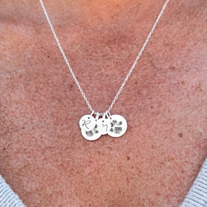 Your Actual Pet Paw Print Necklace • Paw Print Necklace • Custom Pet Necklace • Dog Paw Necklace • Cat Paw Necklace • Paw Print Necklace