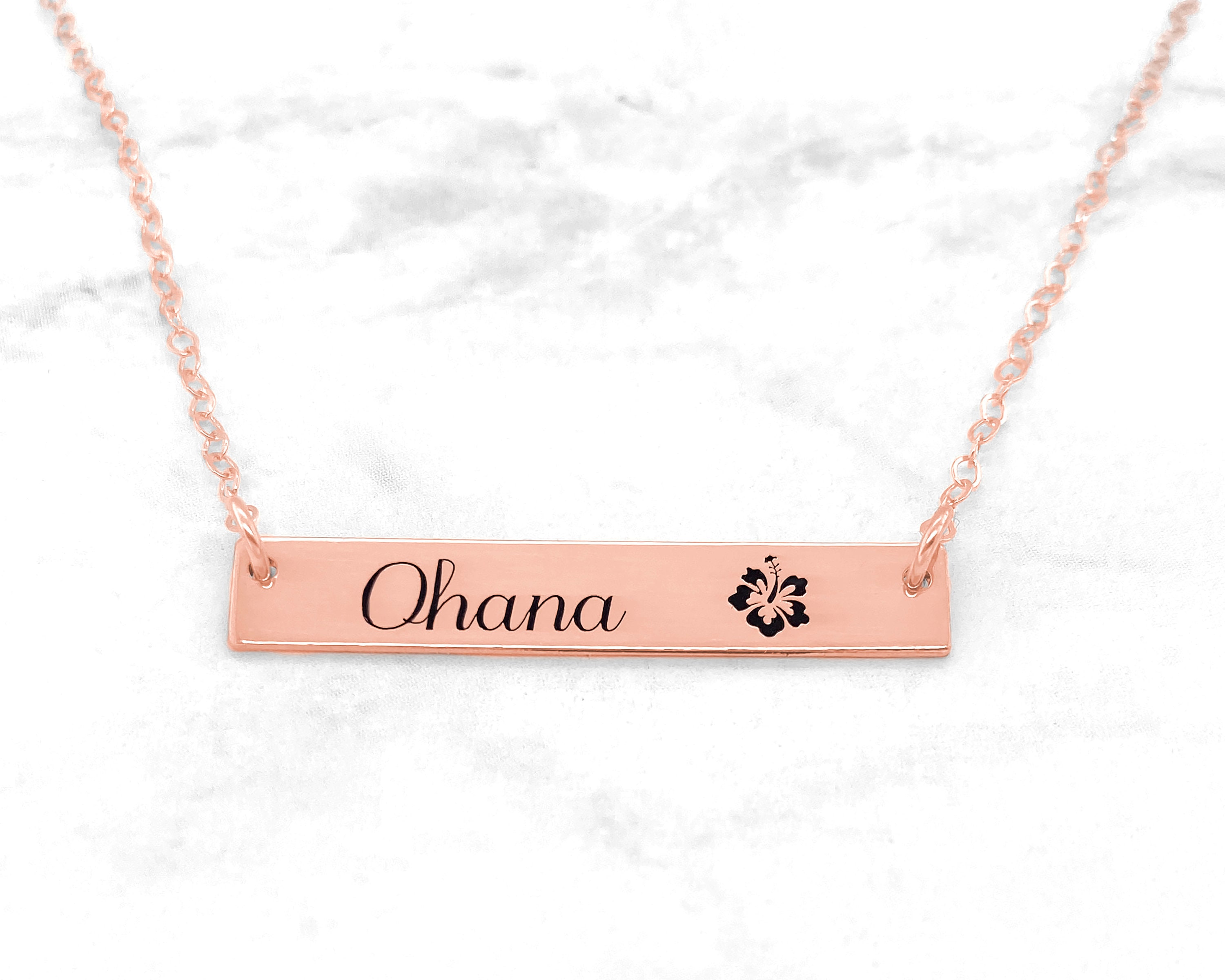 Ohana Necklace, Hawaii Necklace, Ohana Means Family, Ohana