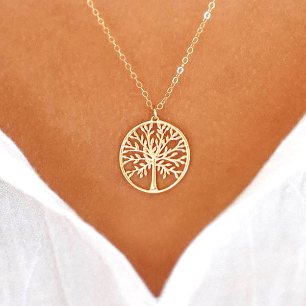 Tree Of Life Necklace • Family Tree Necklace • Dainty Tree Of Life Pendant