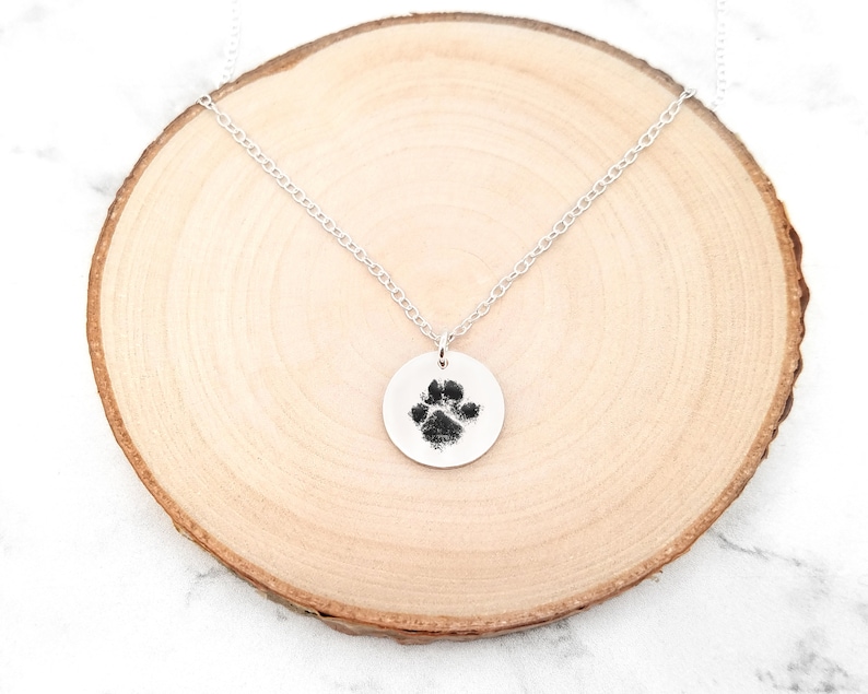Custom Paw Print Necklace Dog Paw Necklace Your Actual Pet Etsy UK
