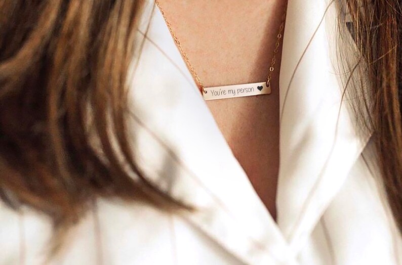 You're My Person Bar Necklace Best Friend Necklace Friendship Necklace Gift For Best Friend image 1