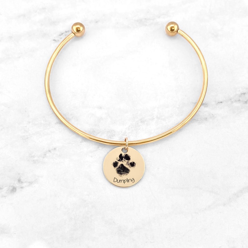Custom Paw Print Bracelet Your Actual Pet Paw Print Bracelet - Etsy