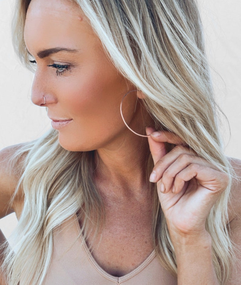 Sterling Silver Hoop Earrings Hoop Earrings Silver Hoop | Etsy