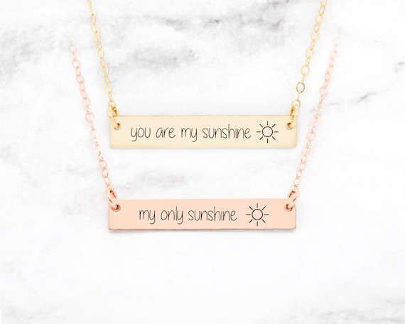 You Are My Sunshine Necklace, Mother Daughter Necklaces, Mother