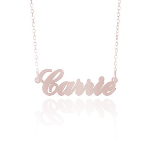 Carrie Necklace - A Custom Made Name Necklace in Silver, Gold Or Rose Gold