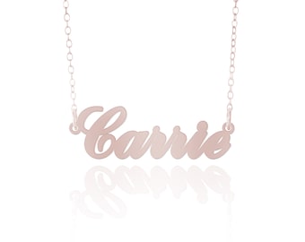 Carrie Necklace - A Custom Made Name Necklace in Silver, Gold Or Rose Gold