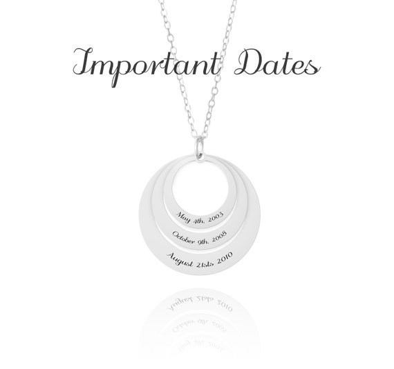 Importantes fechas collar regalo de madre el día que nos - Etsy México