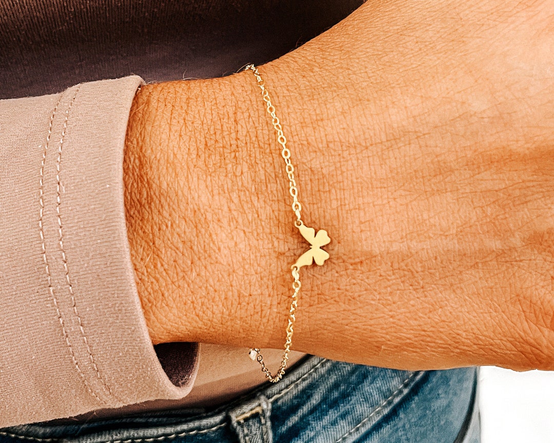 Small Butterfly Bracelet in Black