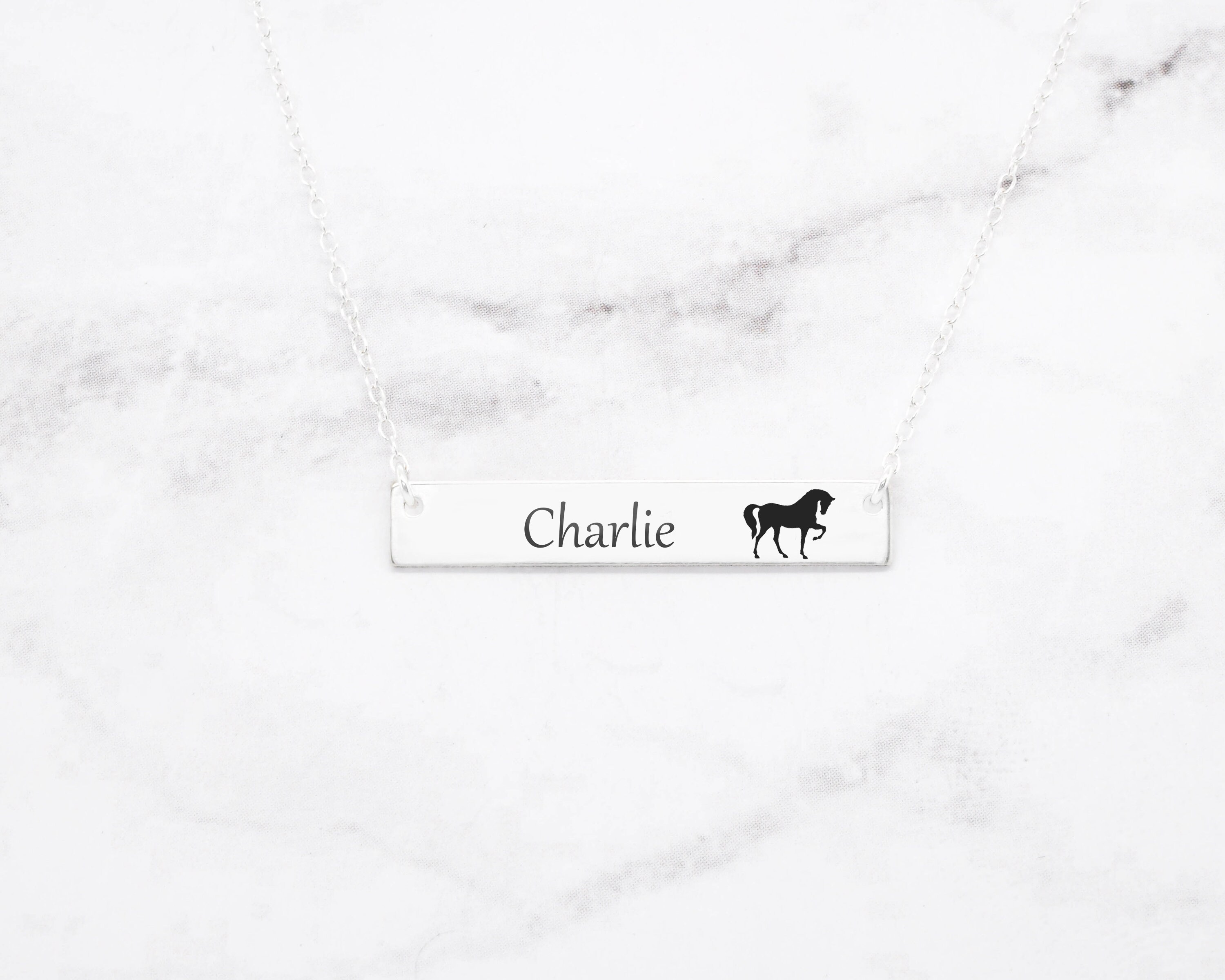 Horse Necklace Equestrian Jewelry Pony Charm Horse Jewelry Etsy