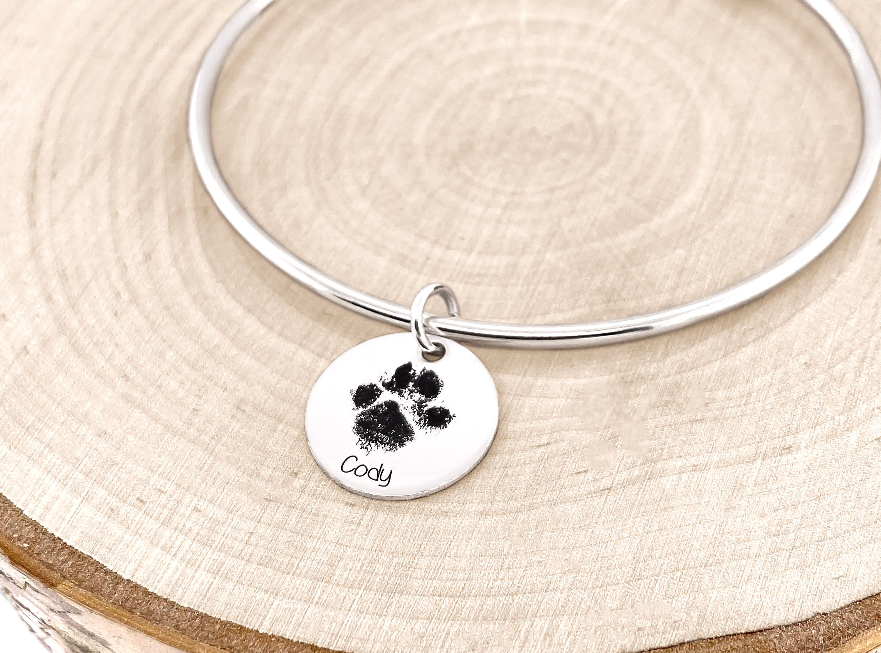 Pet Paw Print Bracelet • Your Actual Pet Paw Print Bracelet • Custom ...
