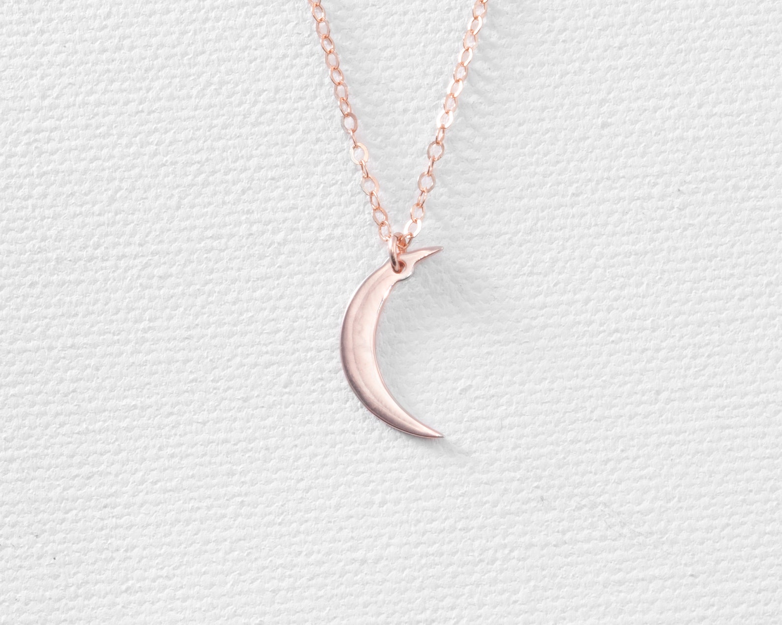 Crescent Moon Necklace Moon Necklace Silver Moon Necklace Etsy