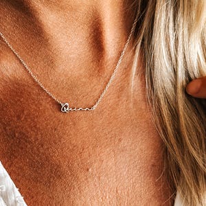 Custom Name Necklace • Dainty Name Necklace • Gold or Silver Name Necklace • Personalized Name Necklace • Dainty Name Charm • Name Jewelry