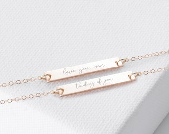 Actual Handwriting Bracelet • Custom Handwriting Bracelet Gold • Handwriting Bracelet Rose Gold • Handwriting Bracelet Silver