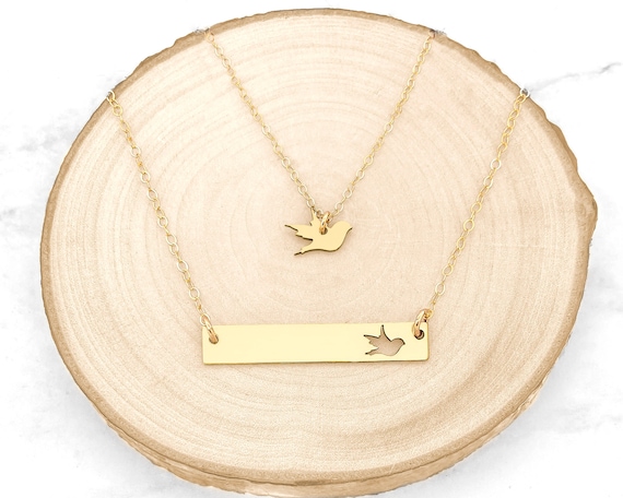Mama Bird Necklace Mother Daughter Necklace Mama Bird Necklace Set Mother Daughter Necklace Set Bird Necklace Etsy