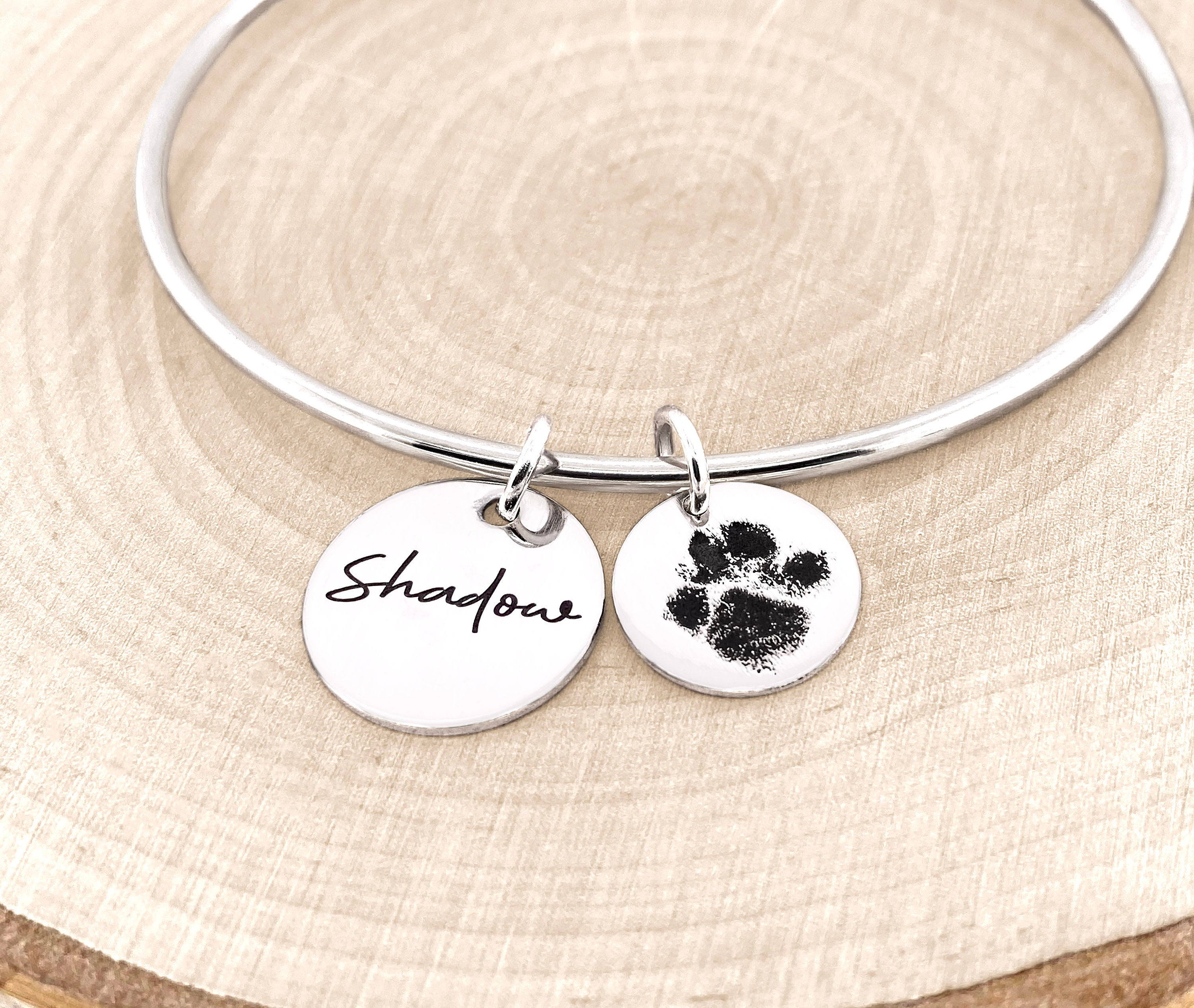 Paw Print Bracelet • Your Actual Pet Paw Print Bracelet • Custom Pet ...