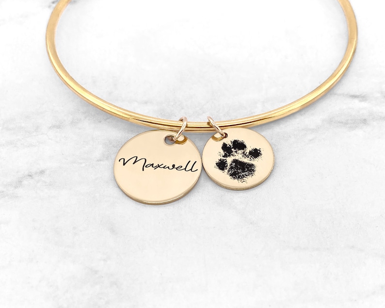 Paw Print Bracelet Your Actual Pet Paw Print Bracelet | Etsy