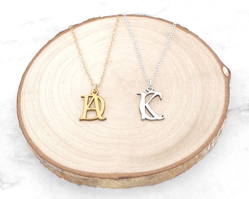 2 letter initial necklace Clearance