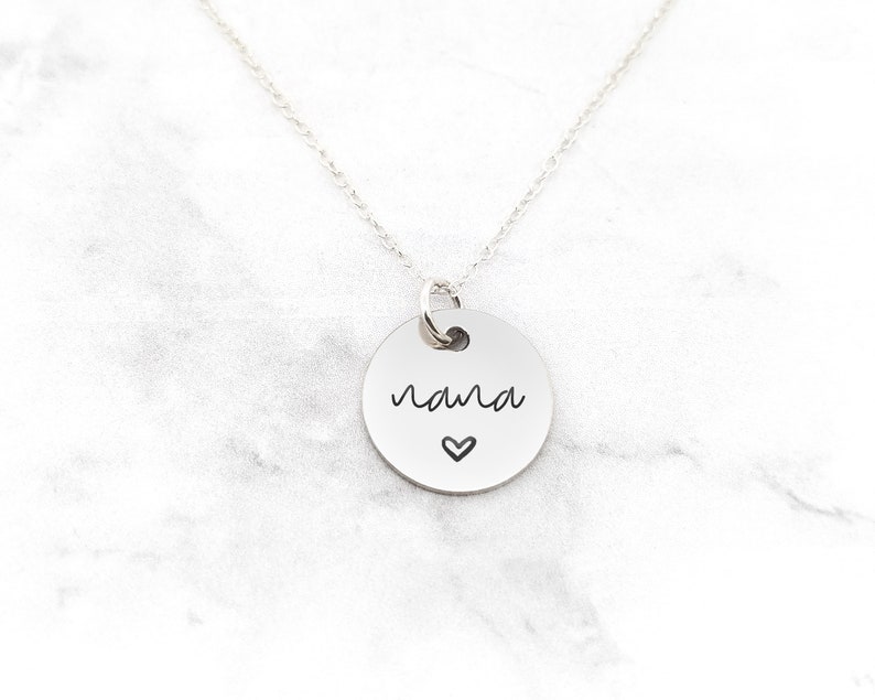 Mom Necklace Dainty Engraved Disc Necklace Personalized Disc Necklace Gift For Mom image 4