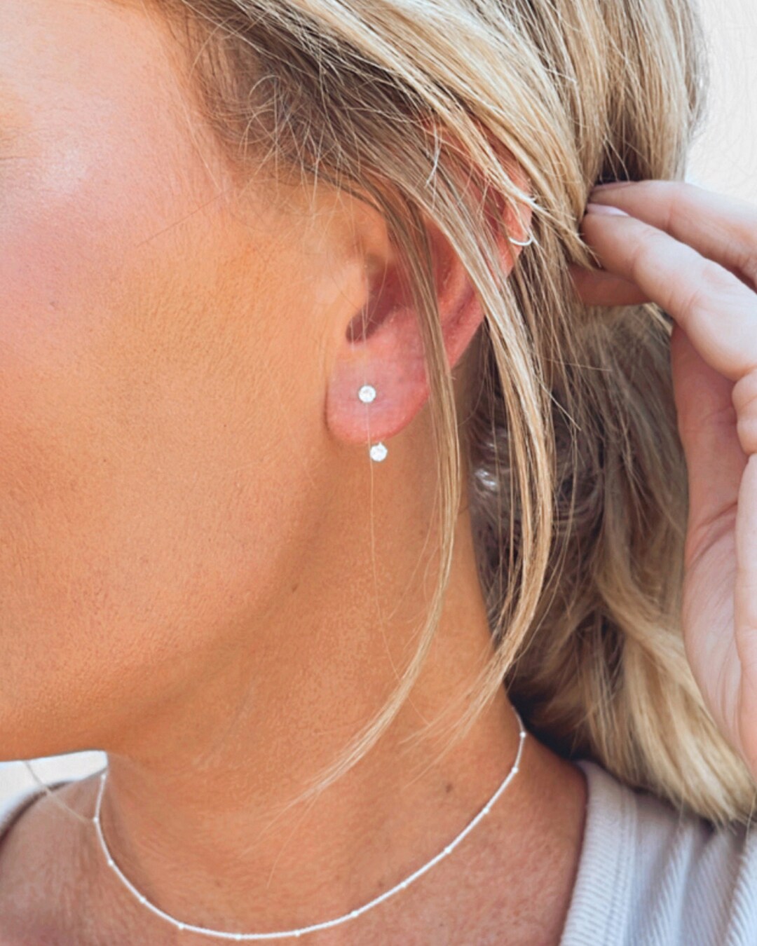 Ear Jacket Stud Earrings Ear Jacket Earrings Sterling Silver Ear Jacket