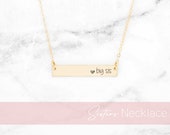 Sister Necklaces, Big Sis Necklace, Little Sis Necklace, Gift For Sister