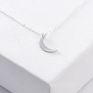 Moon Necklace Crescent Moon Necklace Dainty Gold Moon Pendant image 8