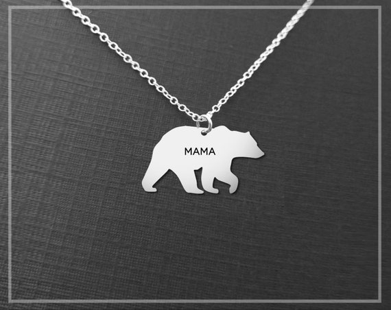 Mom Necklace Mother Bear Jewelry 