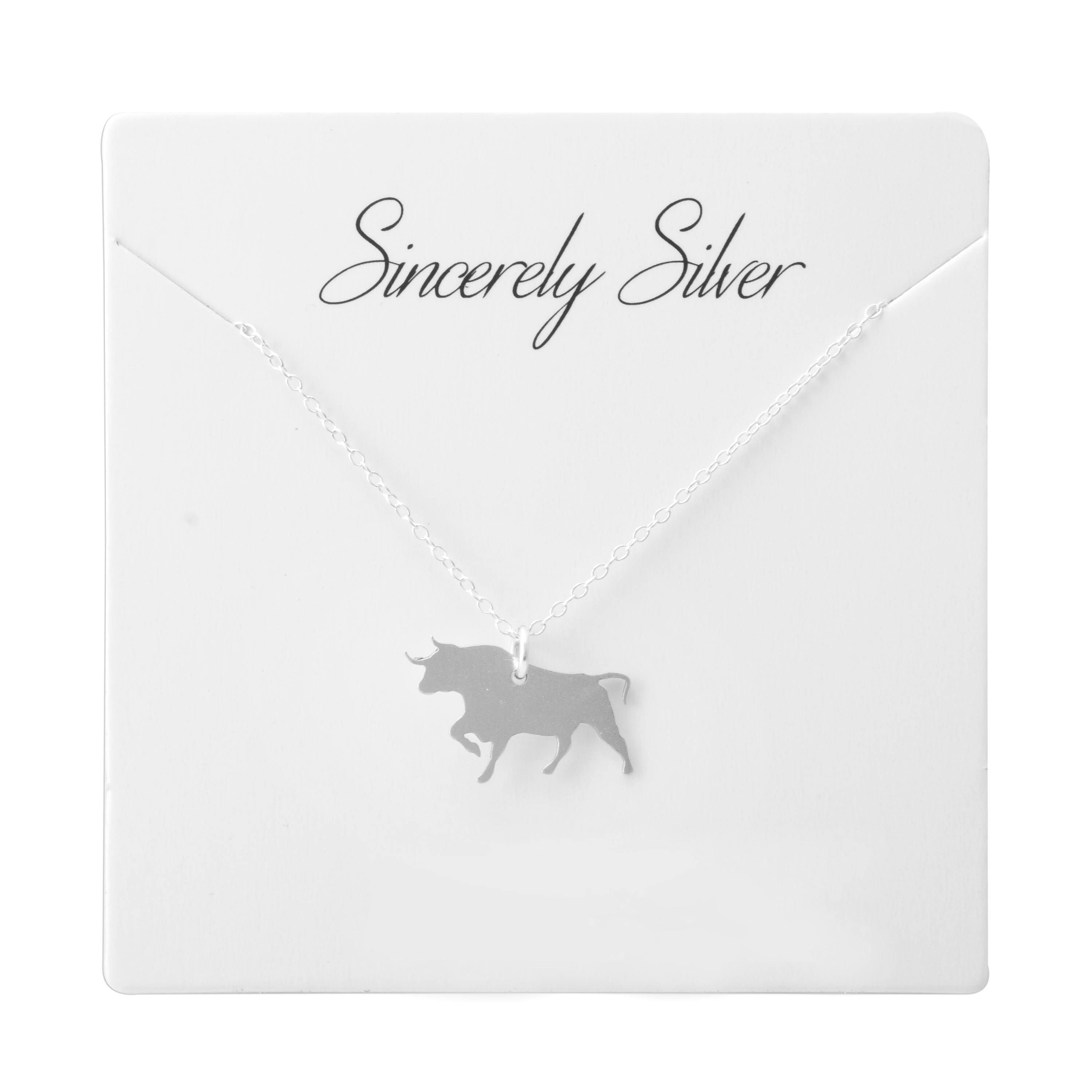 Bull Necklace Bull Pendant Charging Bull Animal Necklace Etsy Canada