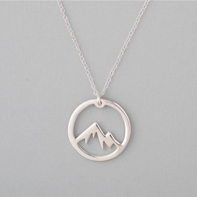 Mountain Necklace Wanderlust Necklace The Mountains Are image 1