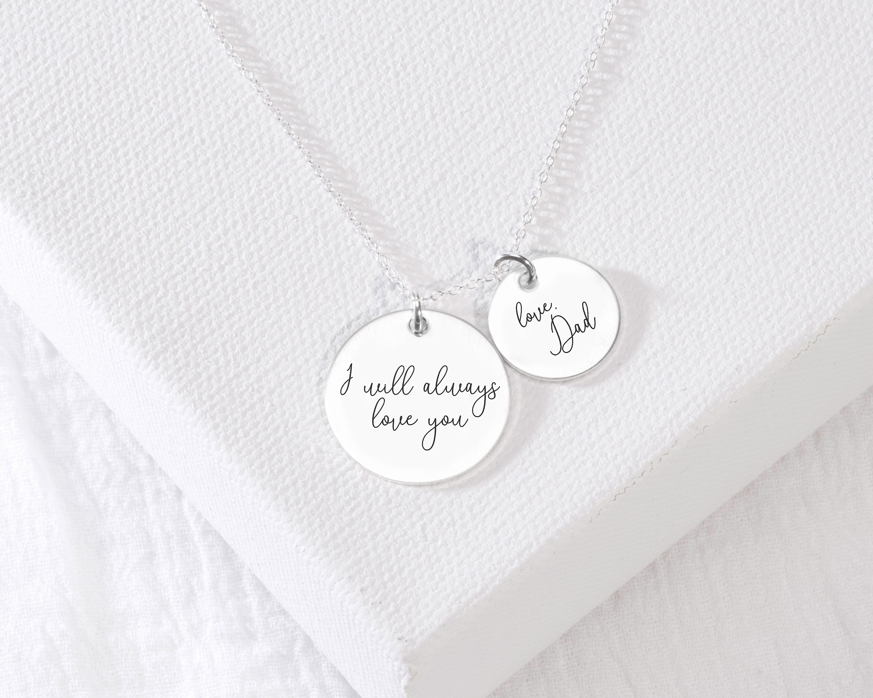 Custom signature best sale jewelry