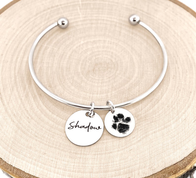 Paw Print Bracelet Your Actual Pet Paw Print Bracelet | Etsy