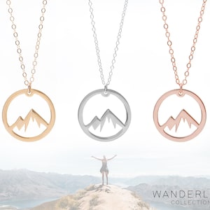 Mountain Necklace, Wanderlust Necklace, The Mountains Are Calling, Mountain Jewelry, Mountain Pendant, Mountain Charm,