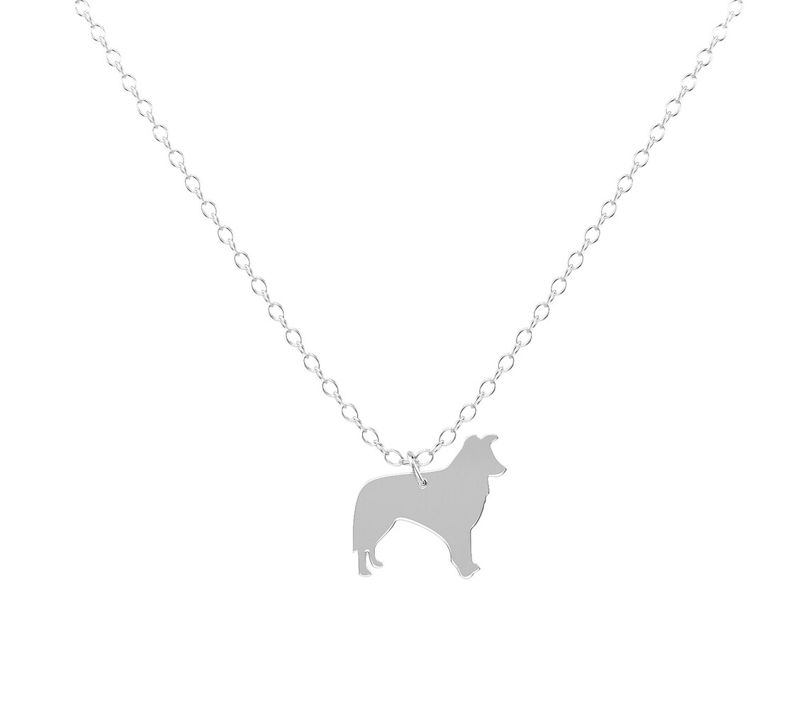 Border Collie Necklace Custom Dog Necklace Dog Necklace Etsy