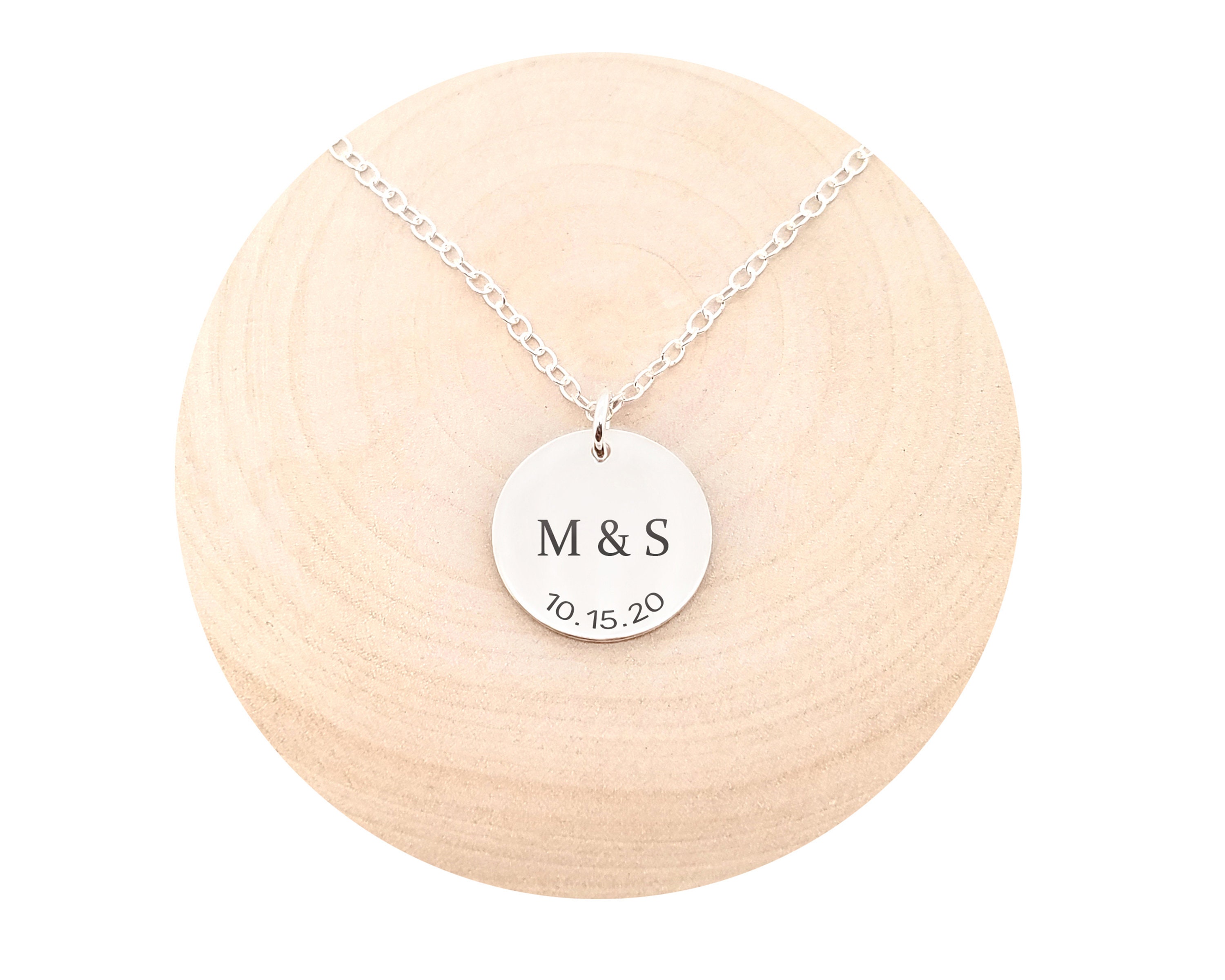 Anniversary Necklace • Personalized Anniversary Necklace • Date Necklace • Initial Necklace