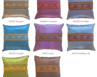 Hand made Kalaga Tapestry Decorative Cushion Cover Blue 44cm size from Thailand