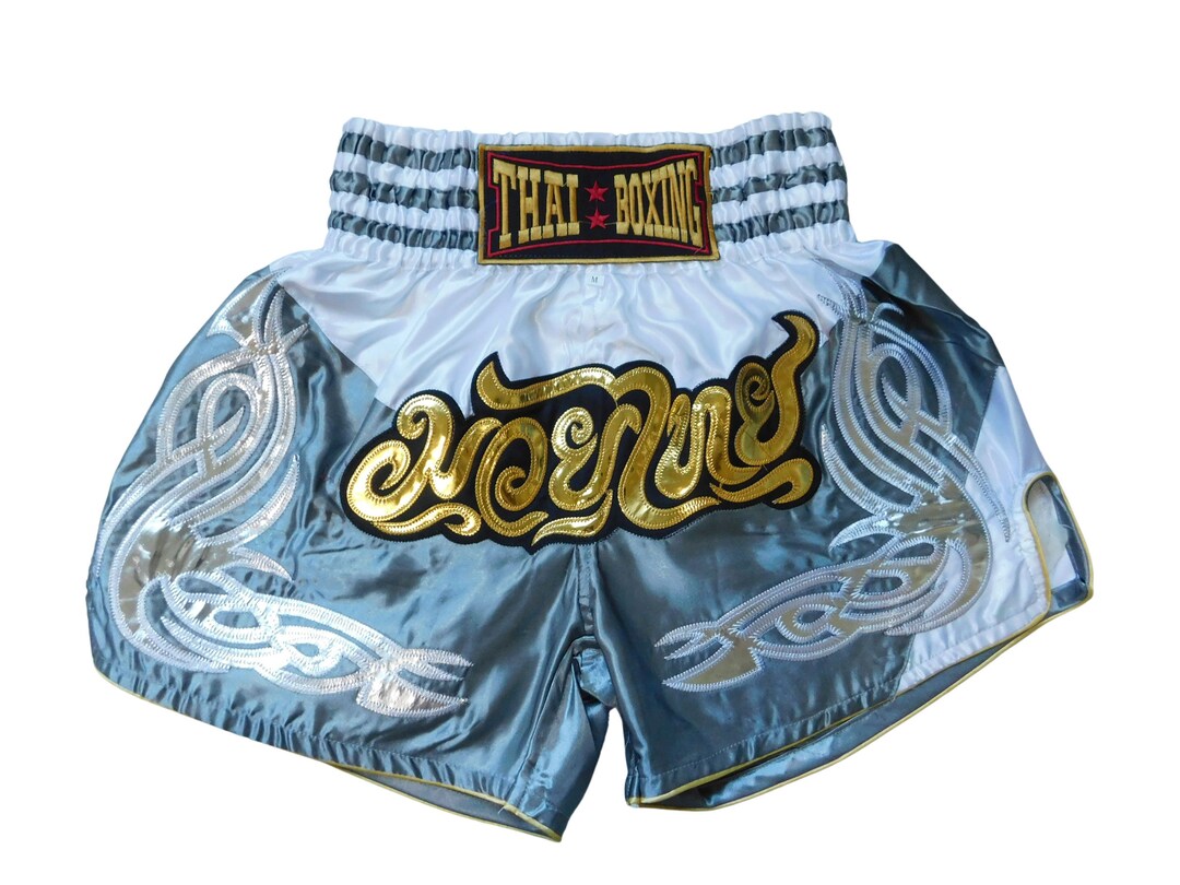 White Mama Bear Muay Thai Boxing Shorts